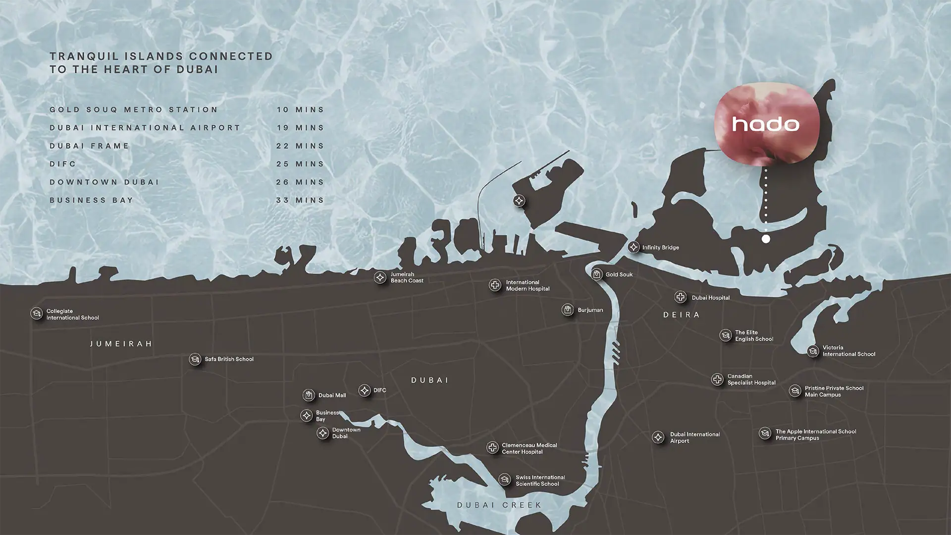 Damac Islands Dubai Location Map