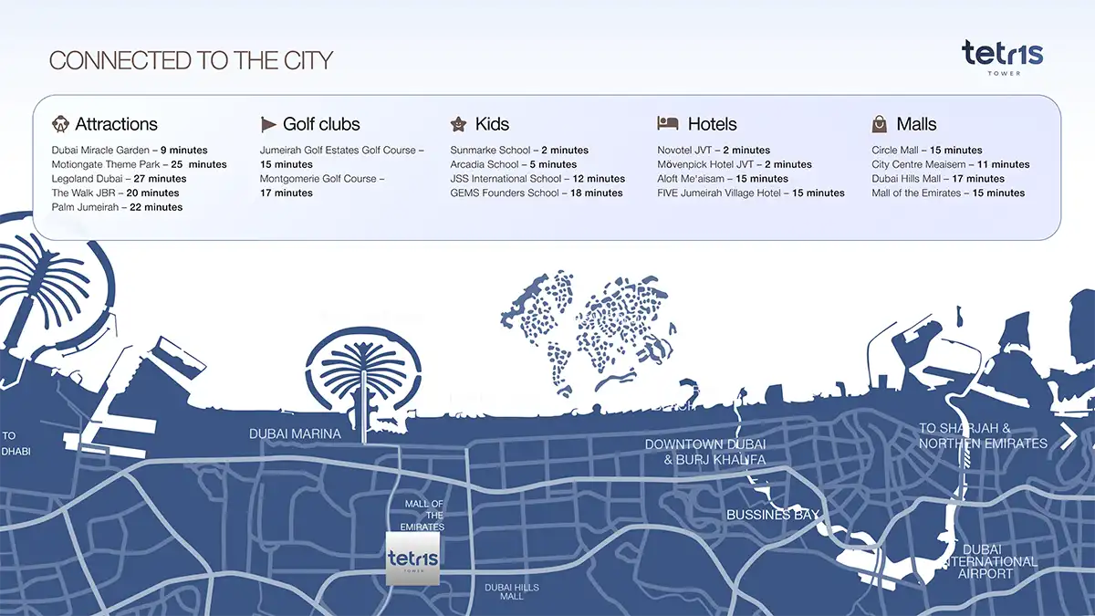 Damac Islands Dubai Location Map