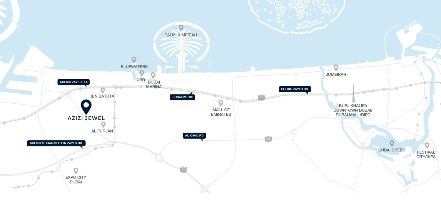 Damac Islands Dubai Location Map