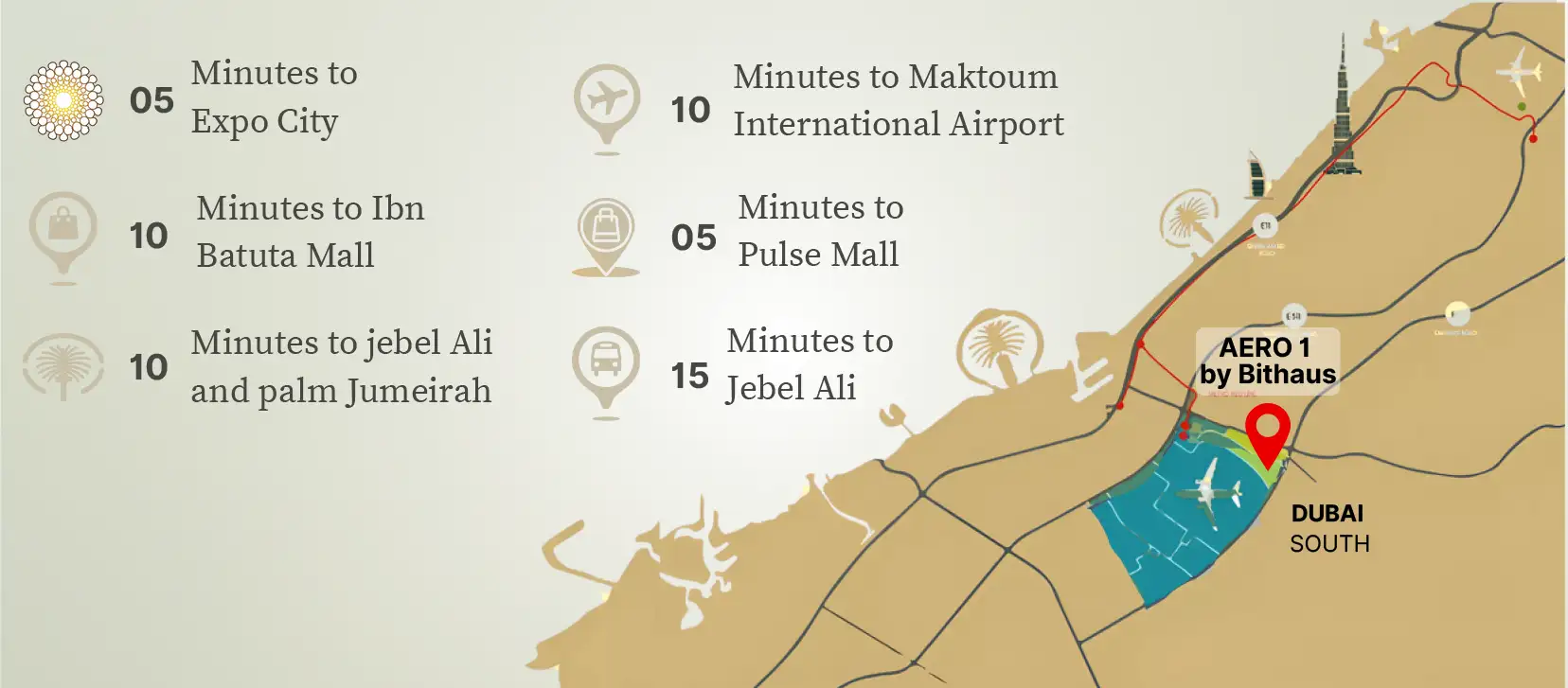 Damac Islands Dubai Location Map