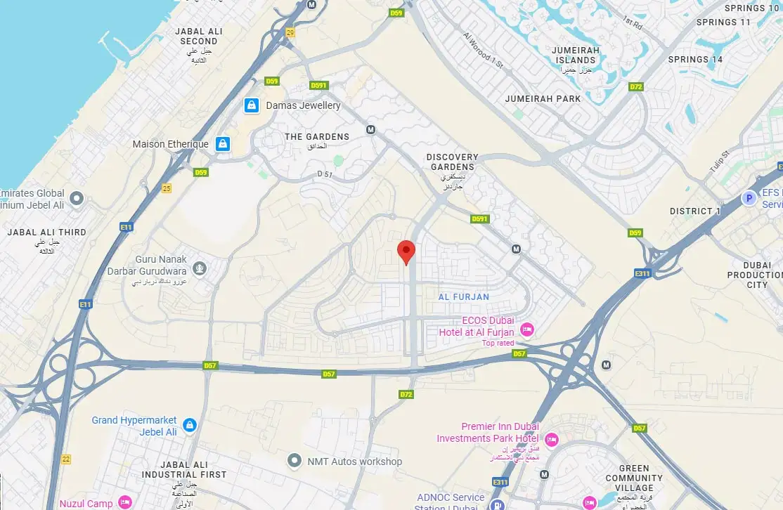 Damac Islands Dubai Location Map