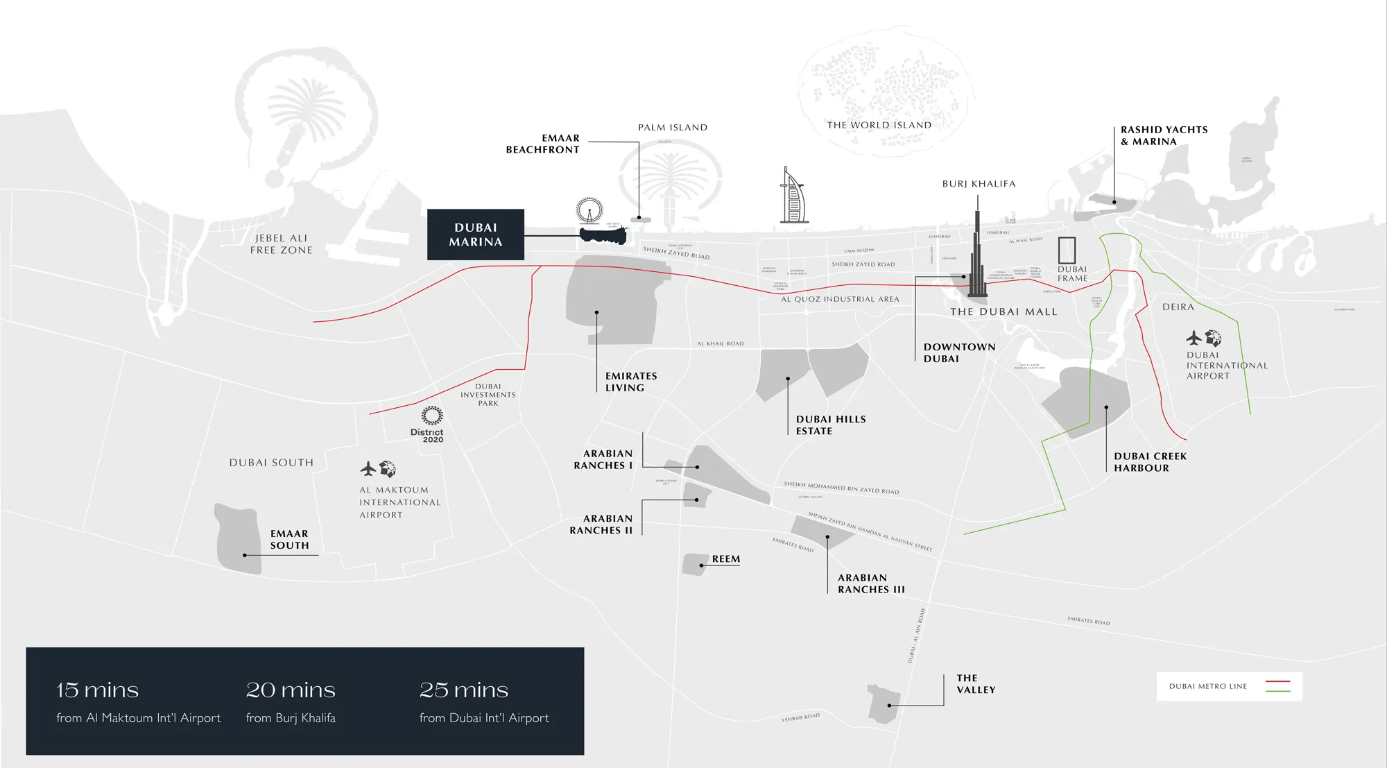 Damac Islands Dubai Location Map