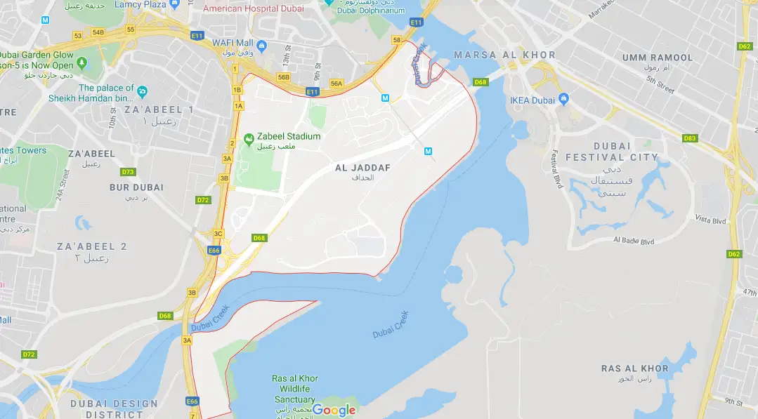 Damac Islands Dubai Location Map
