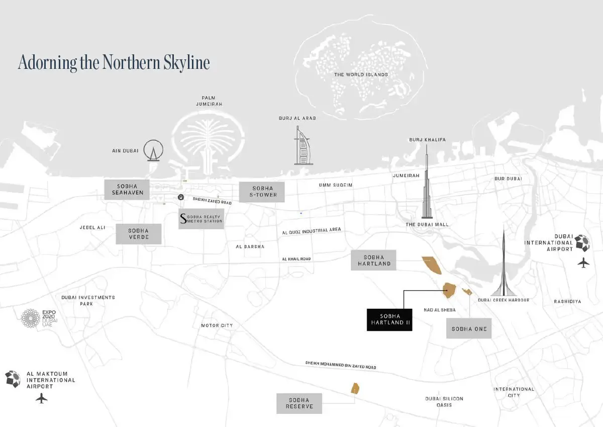 Damac Islands Dubai Location Map