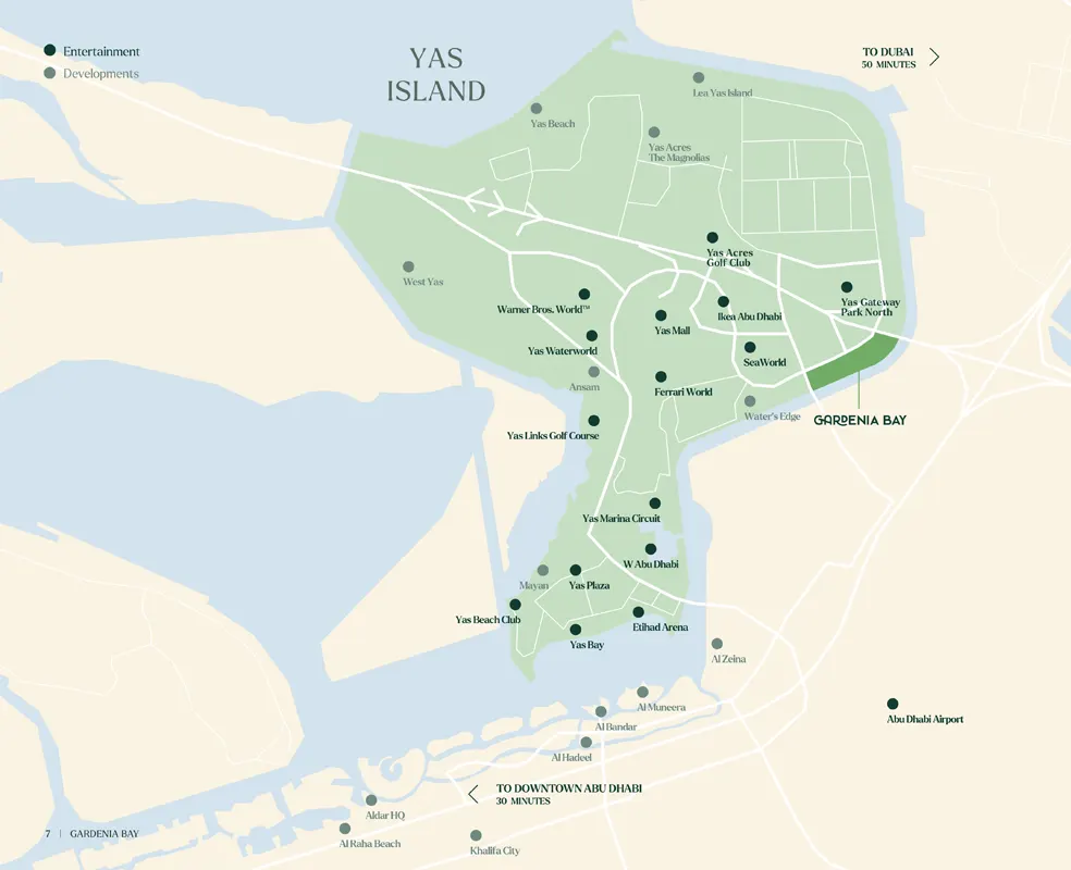 Damac Islands Dubai Location Map