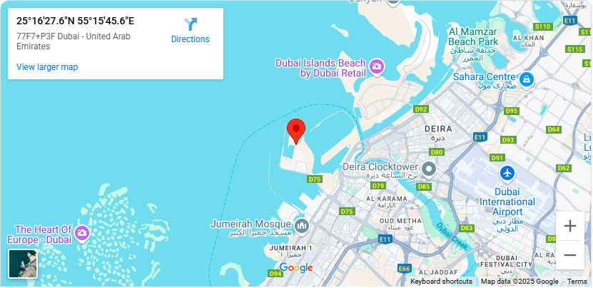 Damac Islands Dubai Location Map