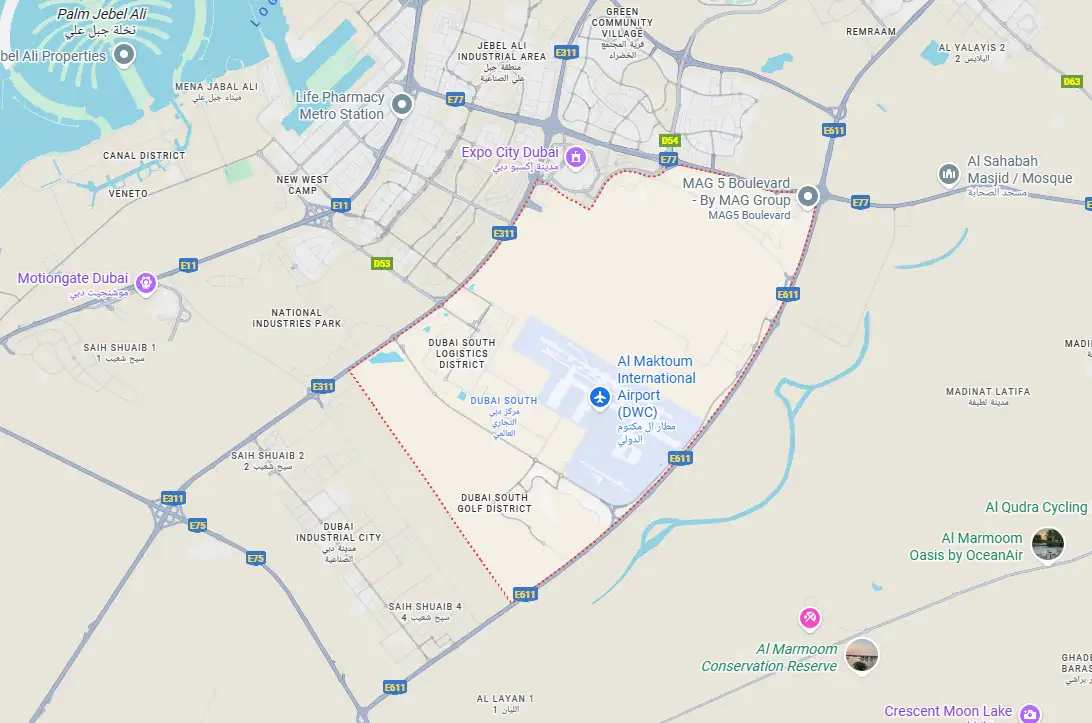 Damac Islands Dubai Location Map