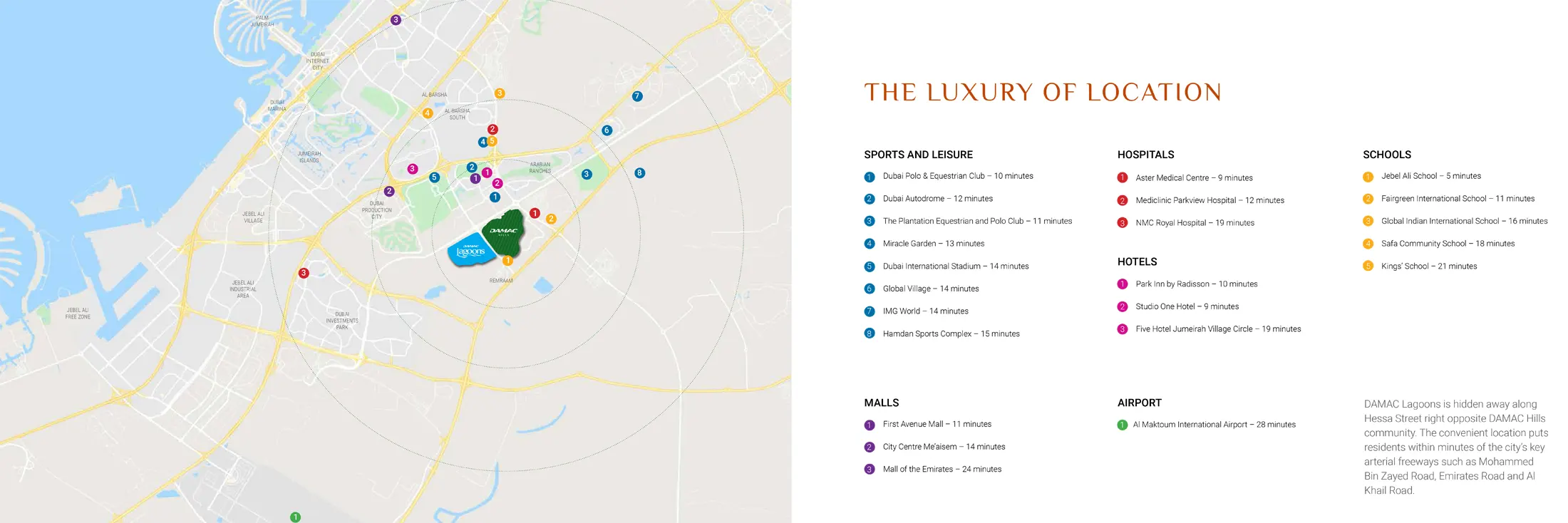 Damac Islands Dubai Location Map