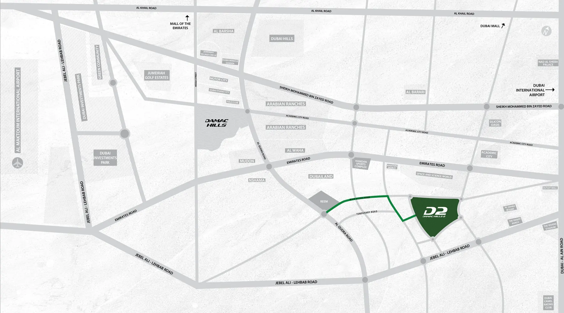 Damac Islands Dubai Location Map