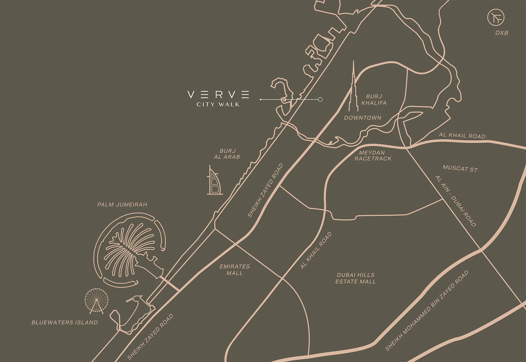 Damac Islands Dubai Location Map