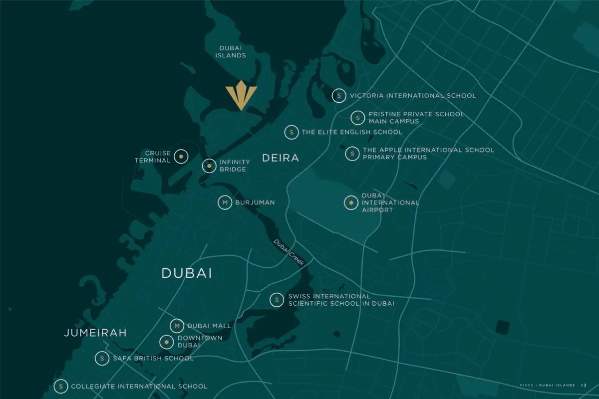 Damac Islands Dubai Location Map