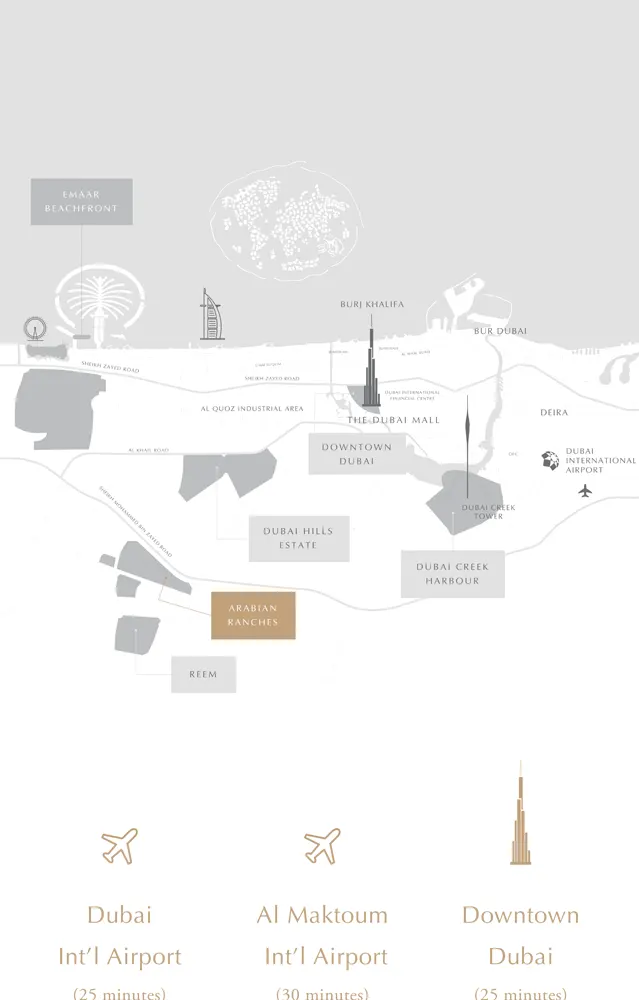 Damac Islands Dubai Location Map
