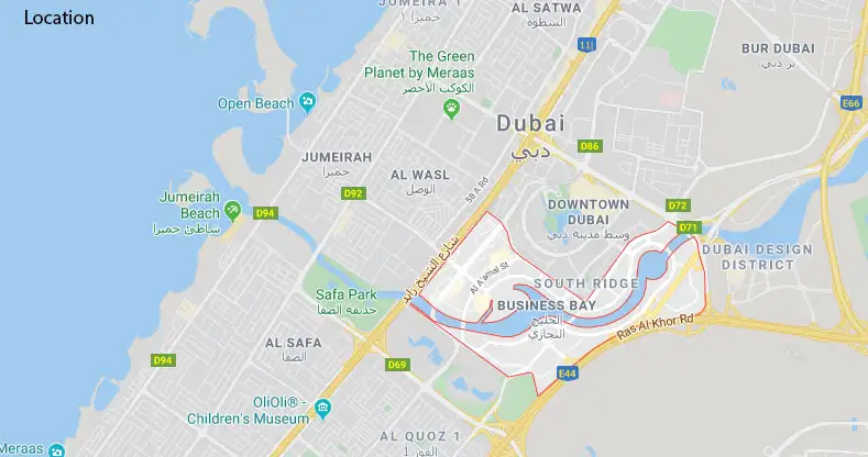 Damac Islands Dubai Location Map
