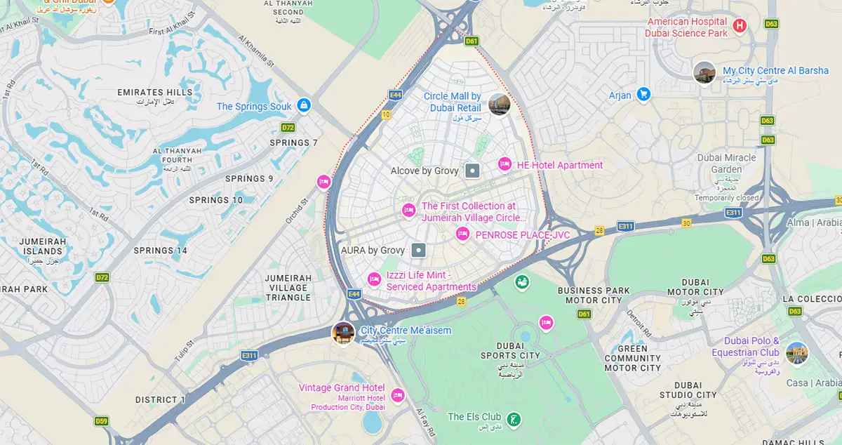 Damac Islands Dubai Location Map