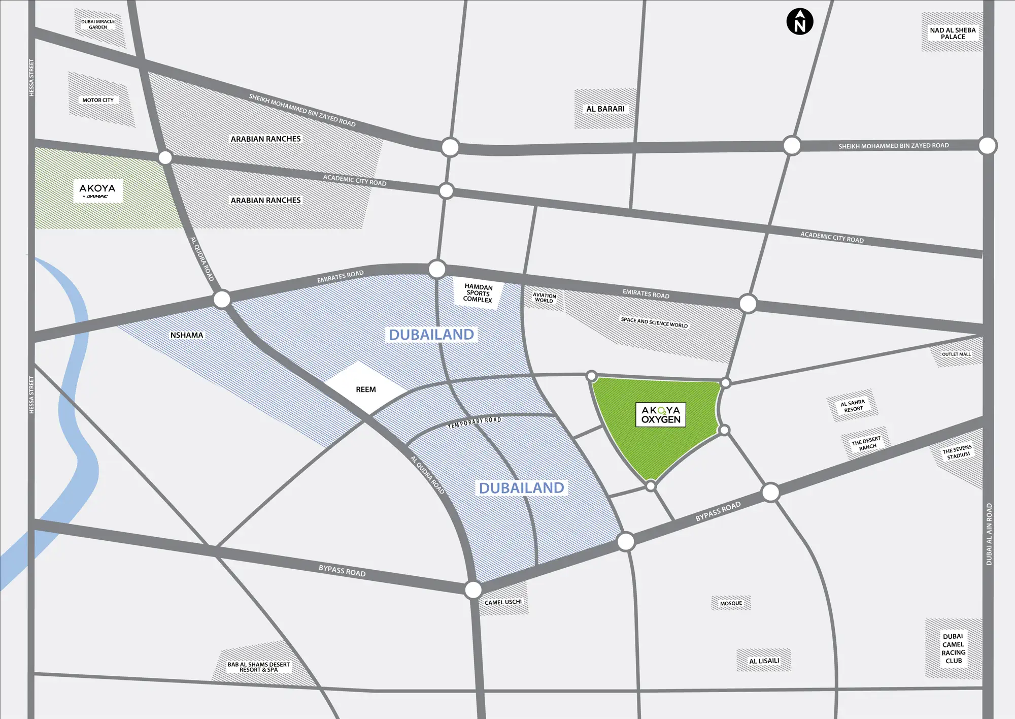 Damac Islands Dubai Location Map
