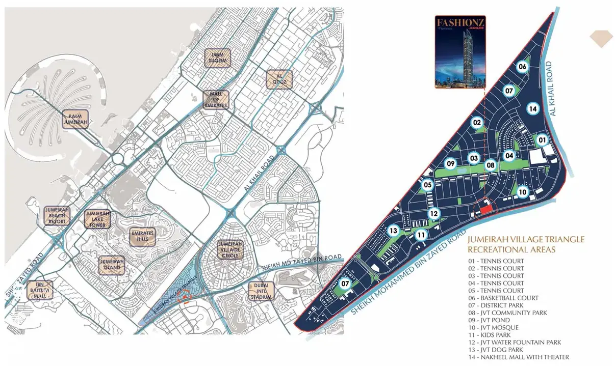 Damac Islands Dubai Location Map