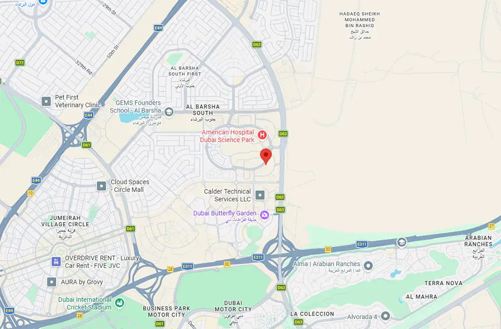 Damac Islands Dubai Location Map