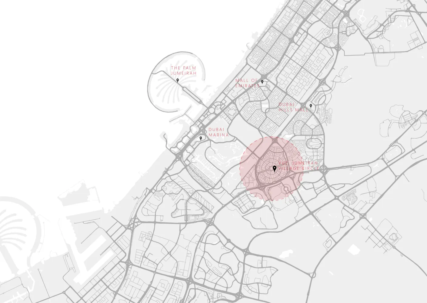 Damac Islands Dubai Location Map
