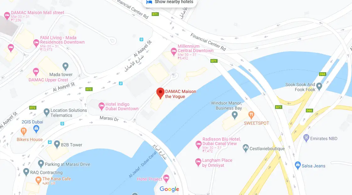 Damac Islands Dubai Location Map