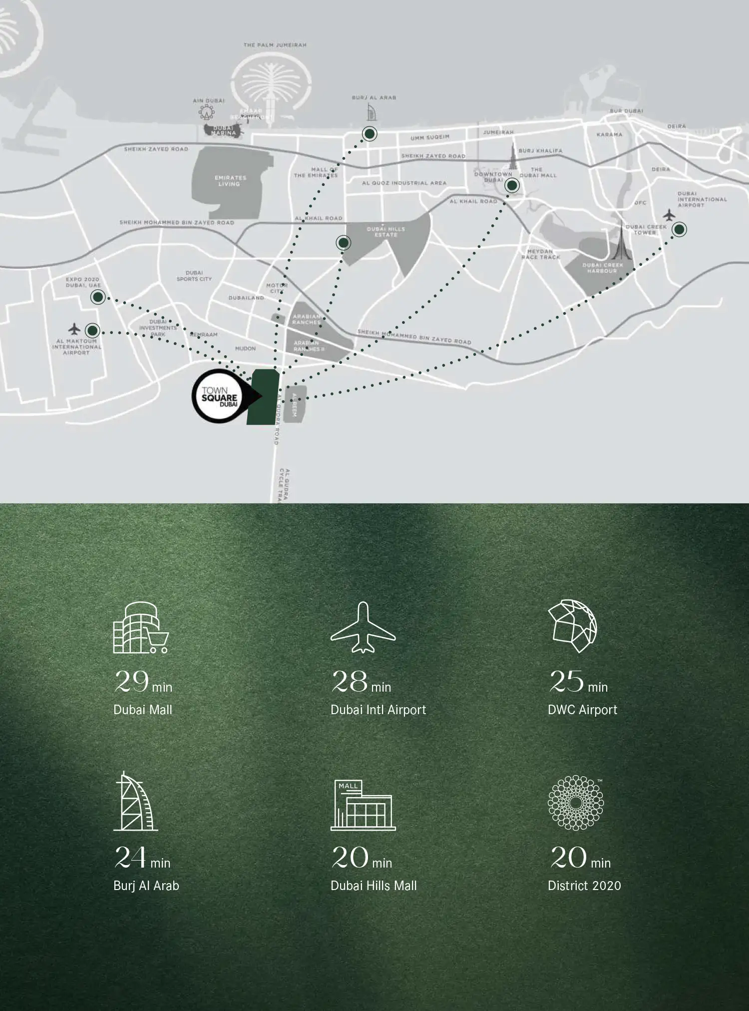 Damac Islands Dubai Location Map