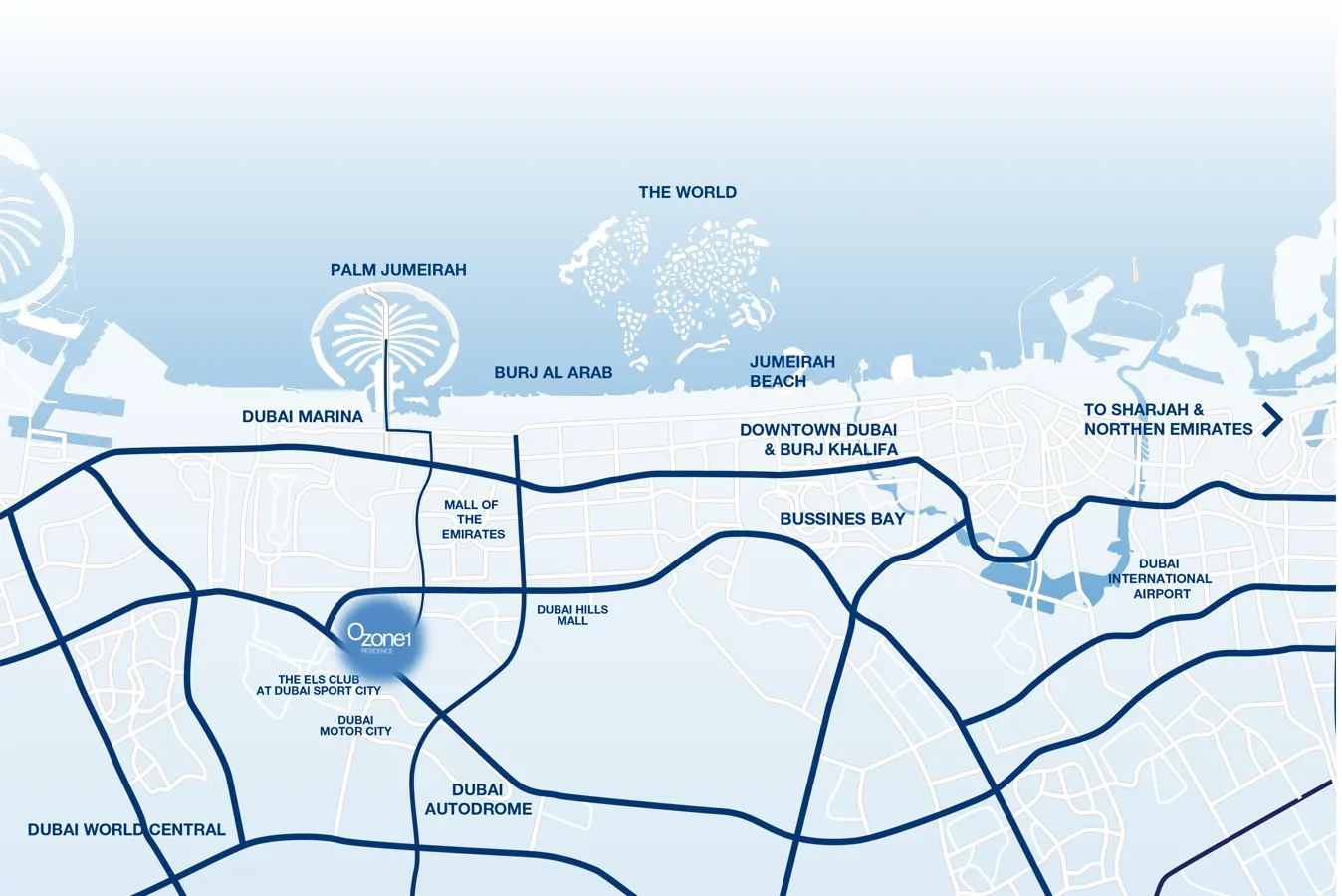 Damac Islands Dubai Location Map