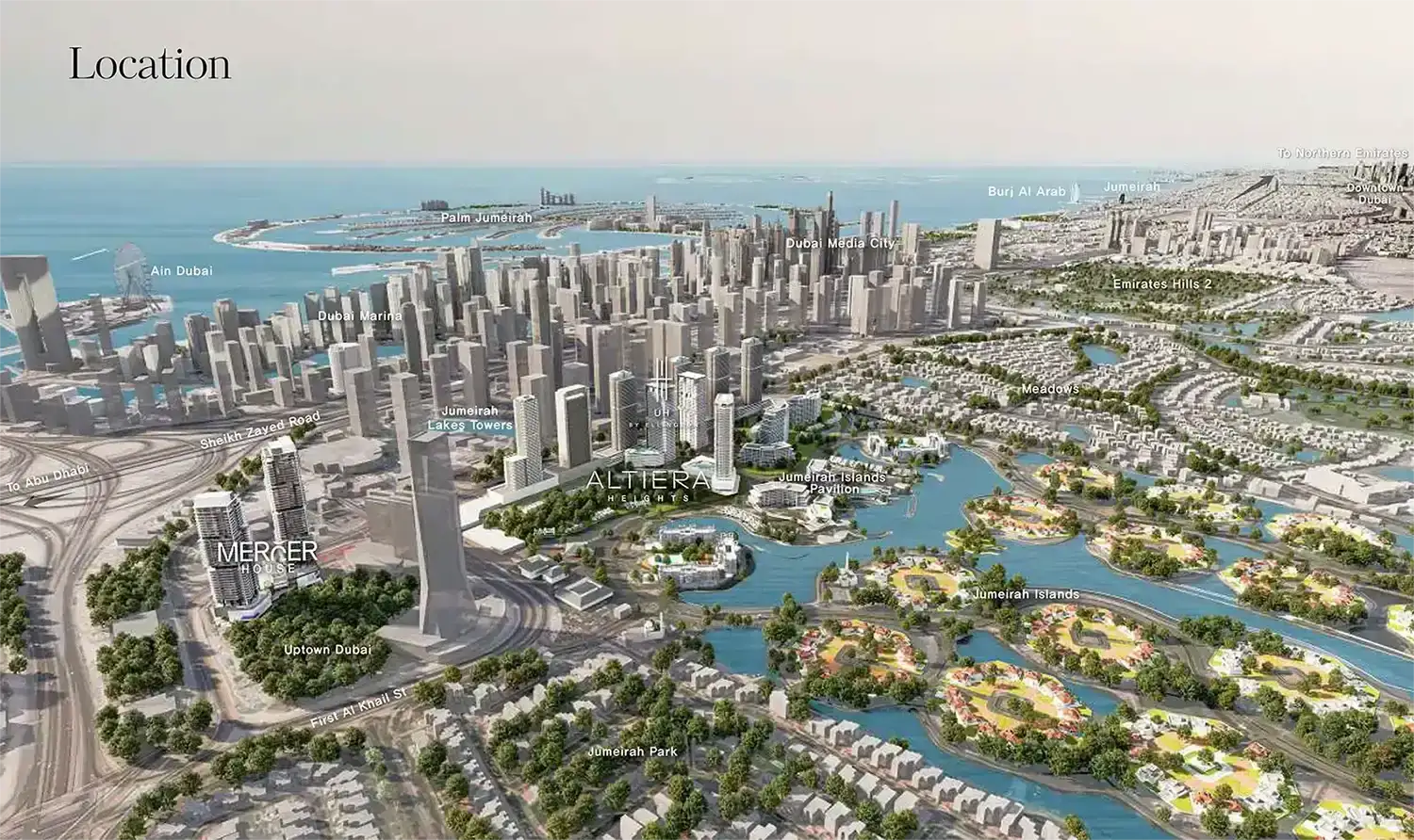 Damac Islands Dubai Location Map