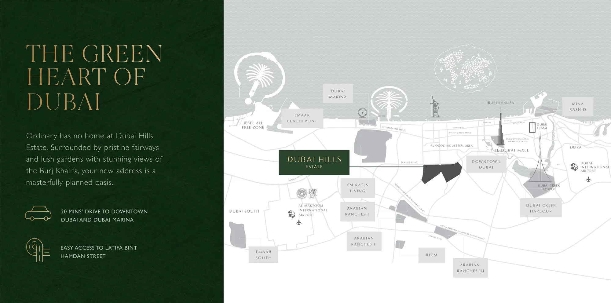 Damac Islands Dubai Location Map