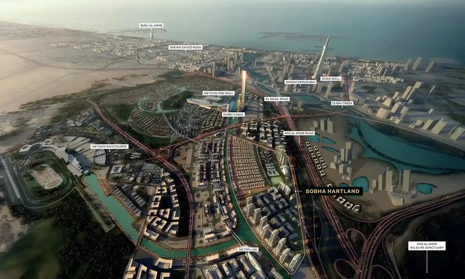 Damac Islands Dubai Location Map