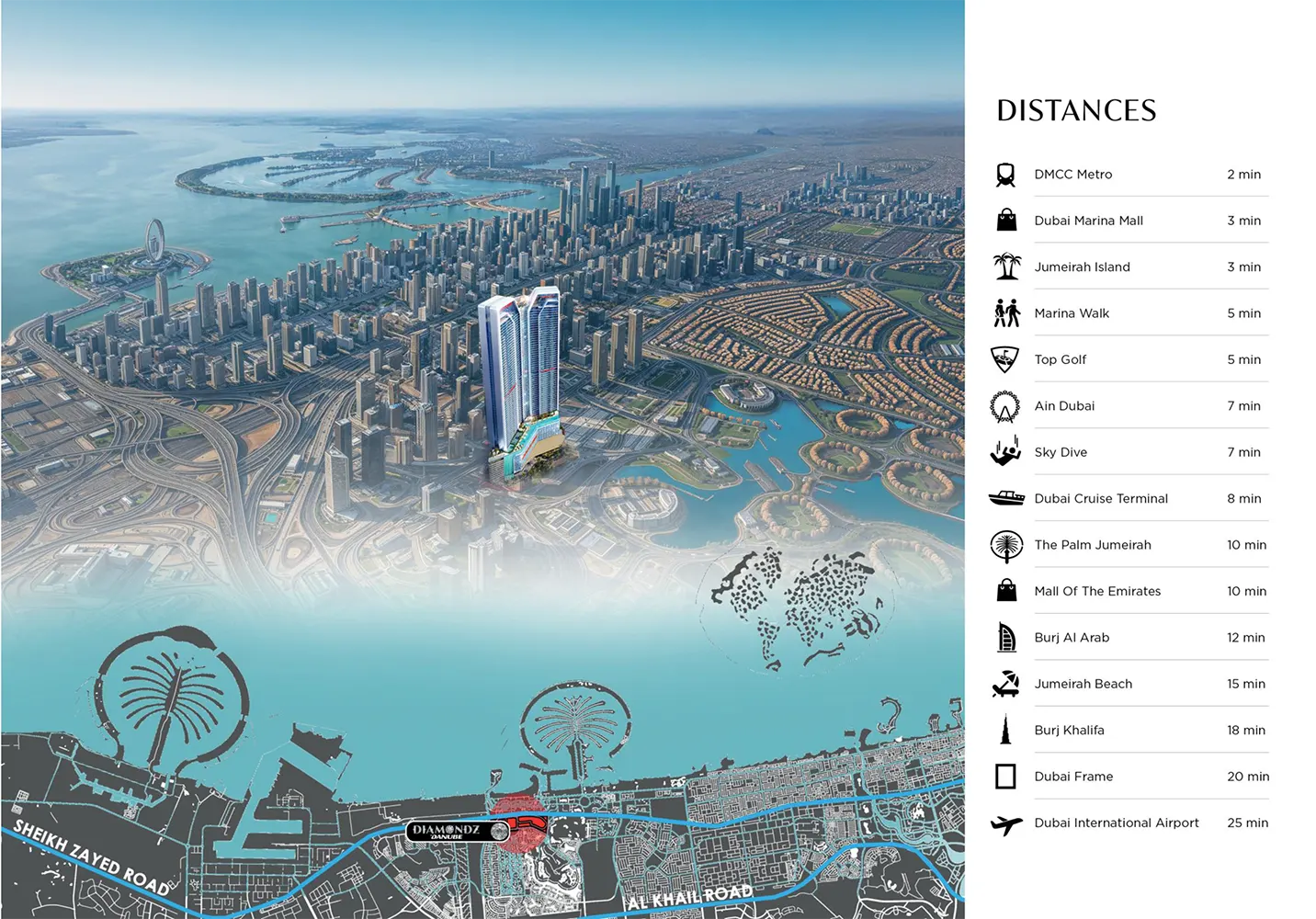 Damac Islands Dubai Location Map