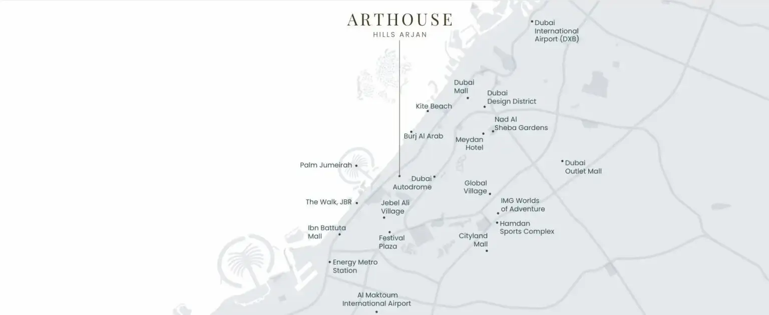 Damac Islands Dubai Location Map