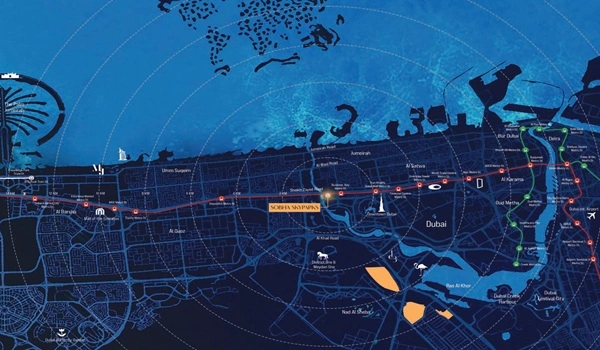 Damac Islands Dubai Location Map