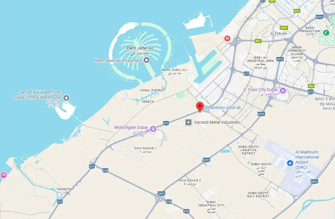Damac Islands Dubai Location Map