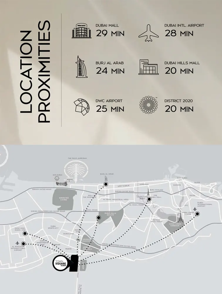 Damac Islands Dubai Location Map