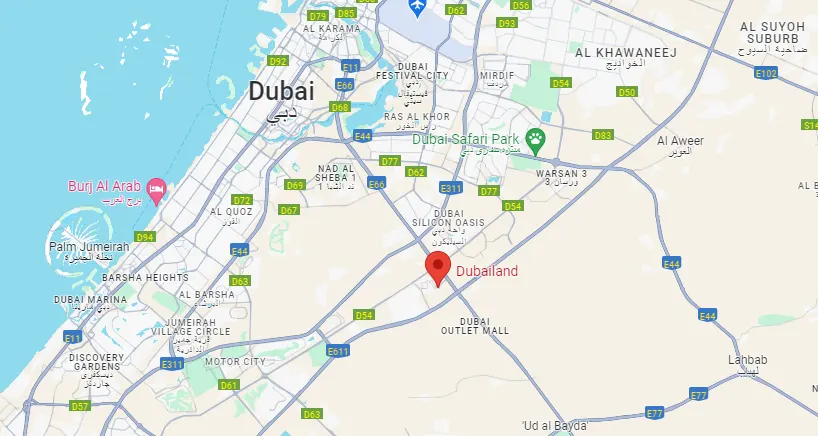 Damac Islands Dubai Location Map