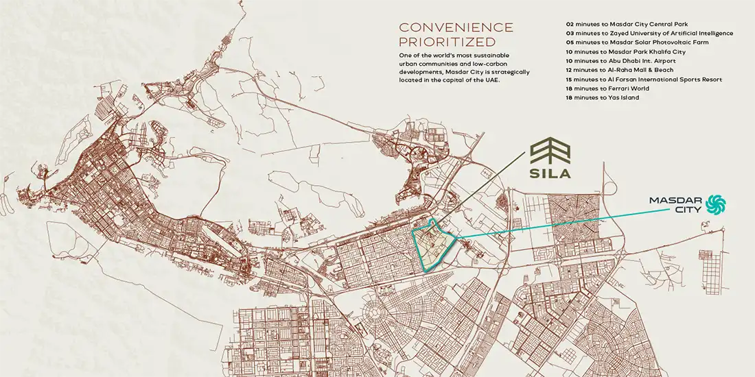 Damac Islands Dubai Location Map