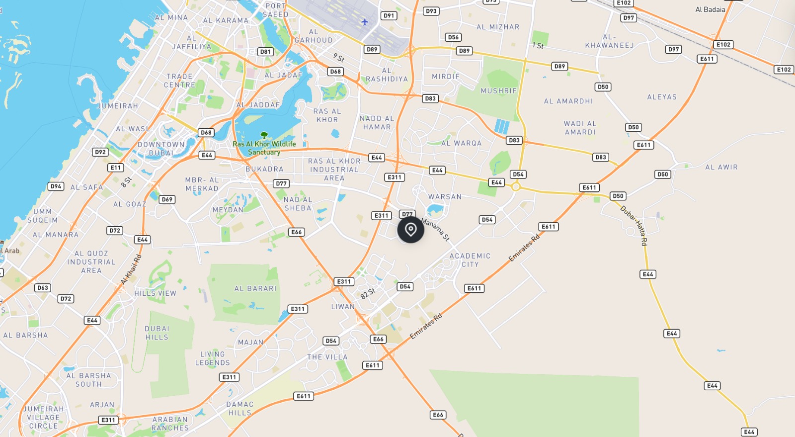 Damac Islands Dubai Location Map