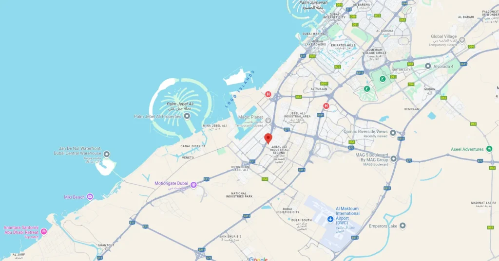 Damac Islands Dubai Location Map