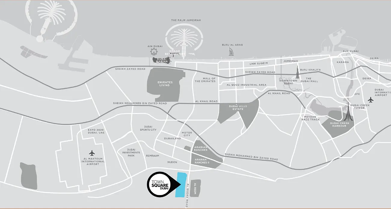 Damac Islands Dubai Location Map