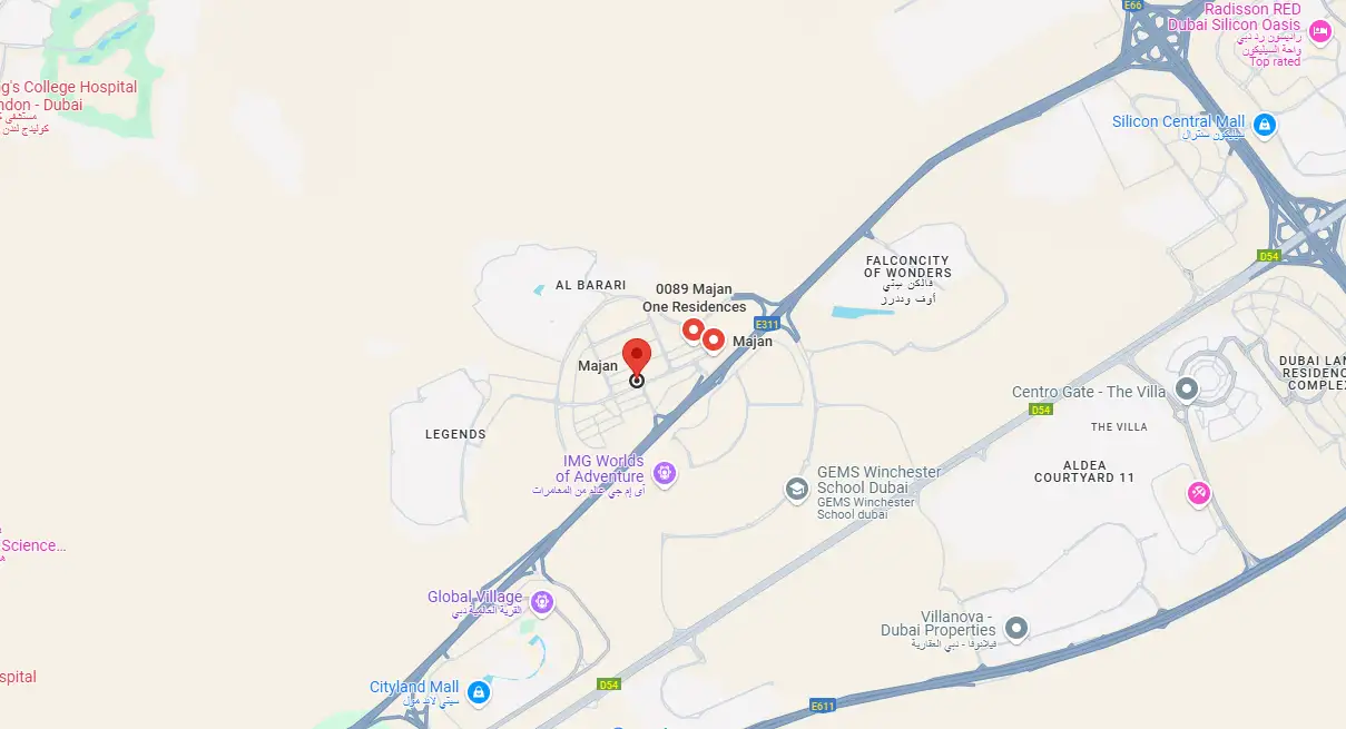Damac Islands Dubai Location Map
