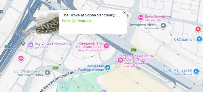 Damac Islands Dubai Location Map