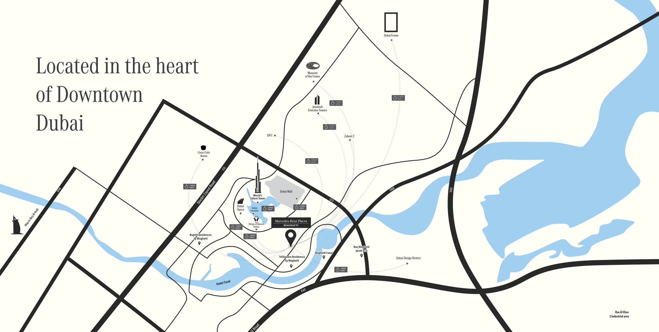 Damac Islands Dubai Location Map