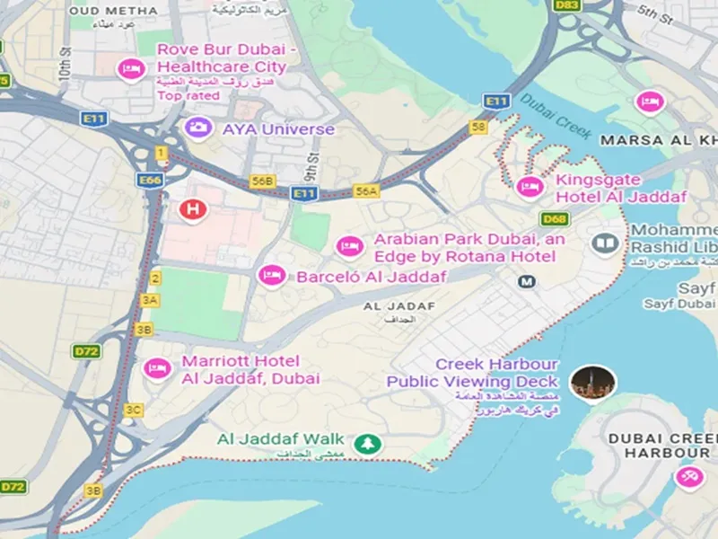 Damac Islands Dubai Location Map