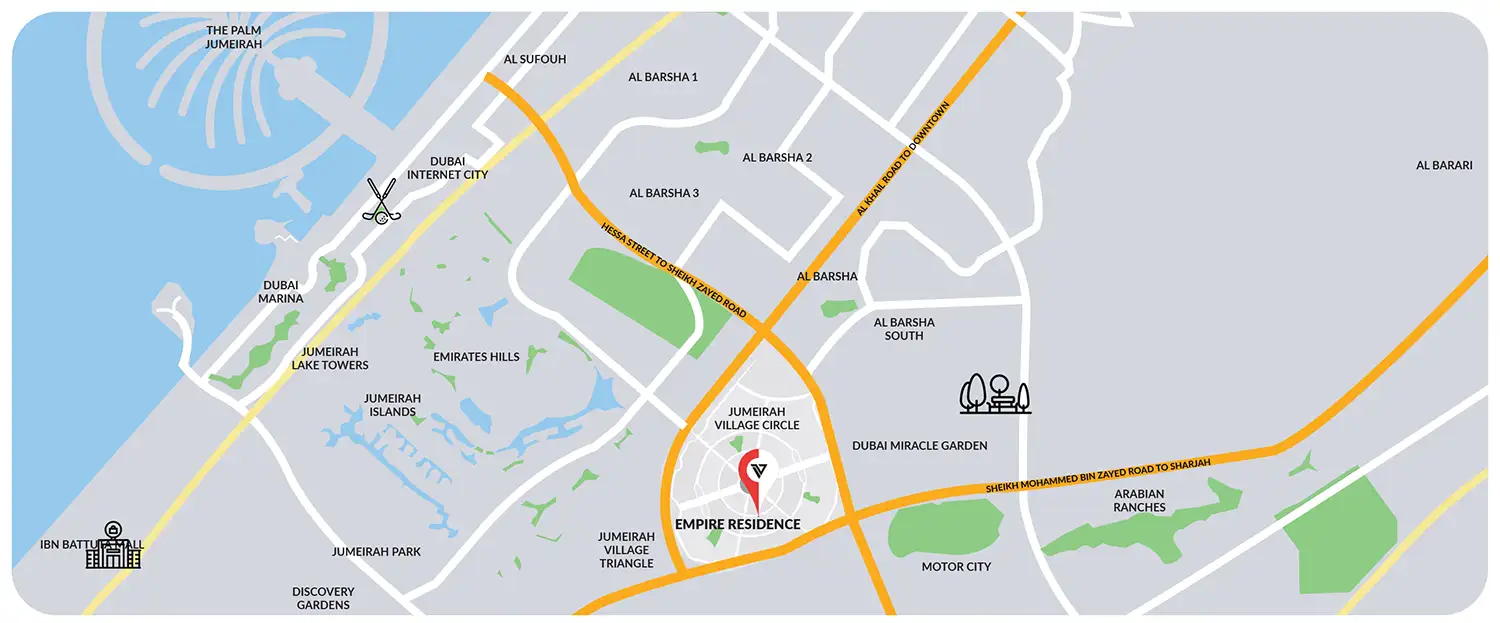 Damac Islands Dubai Location Map