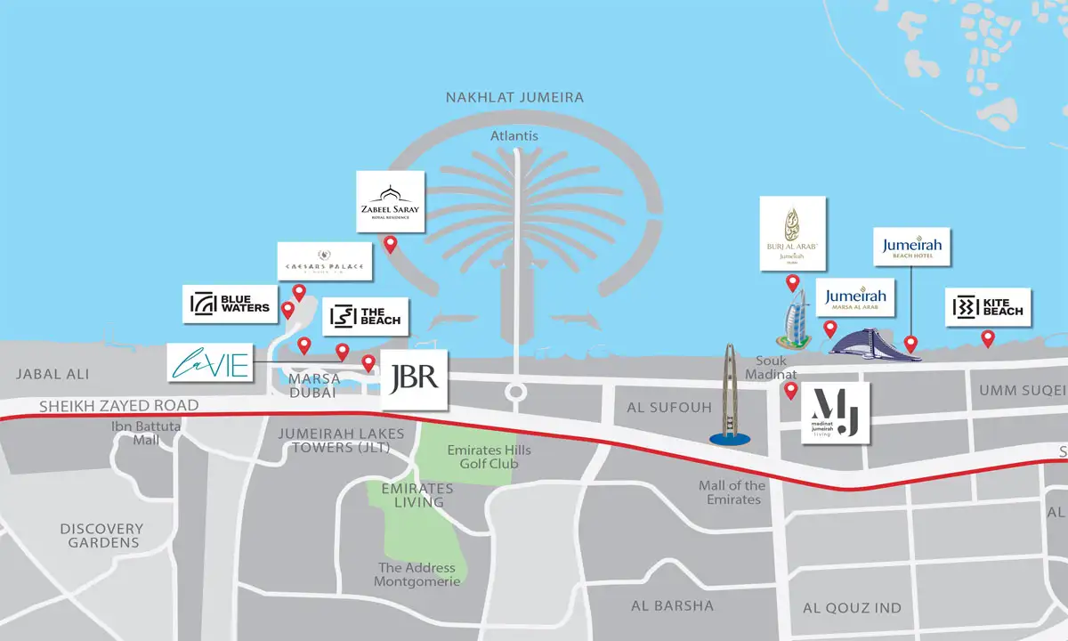 Damac Islands Dubai Location Map