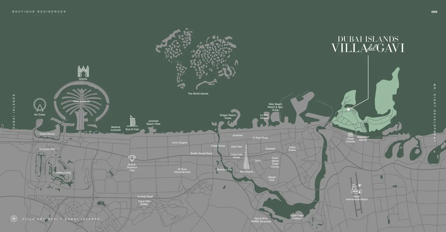 Damac Islands Dubai Location Map