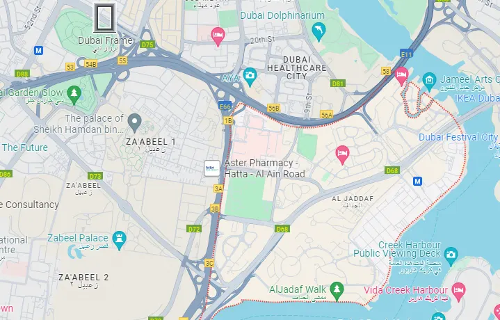 Damac Islands Dubai Location Map