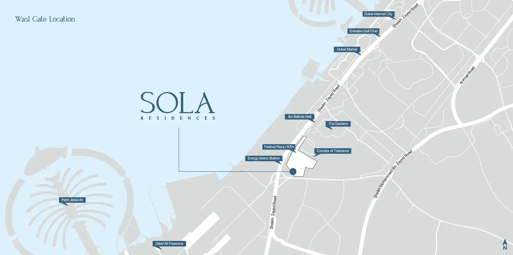 Damac Islands Dubai Location Map