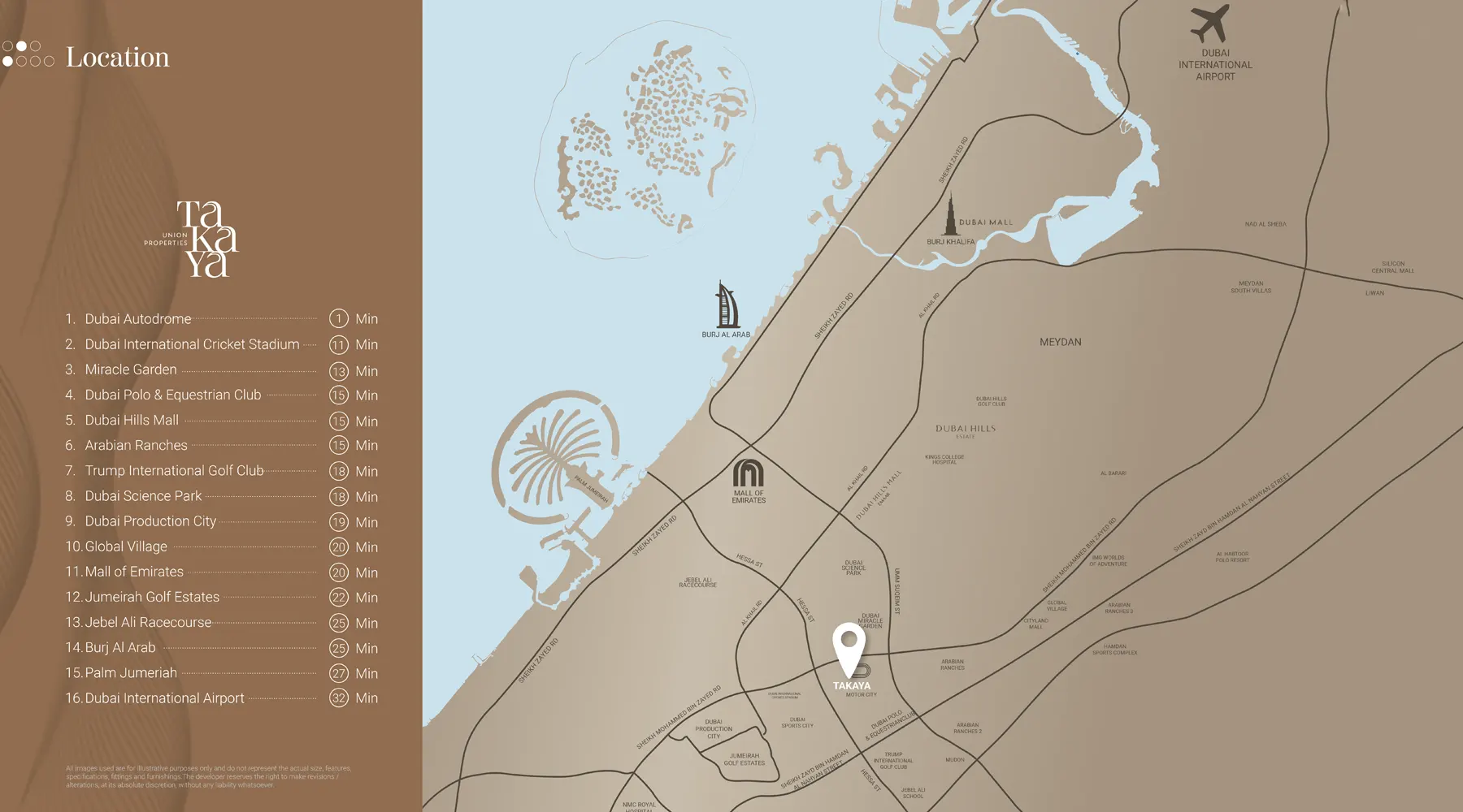 Damac Islands Dubai Location Map