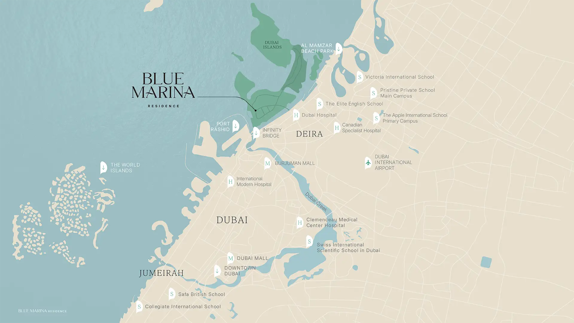 Damac Islands Dubai Location Map
