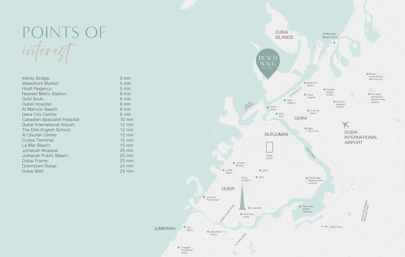 Damac Islands Dubai Location Map